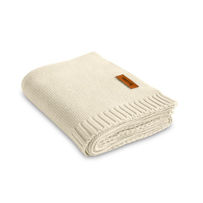 Megztas pledukas kūdikiui "Bamboo" 100x80 banana