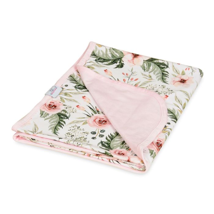 Bambukinis pledukas kūdikiui "Flowers" 100x75 