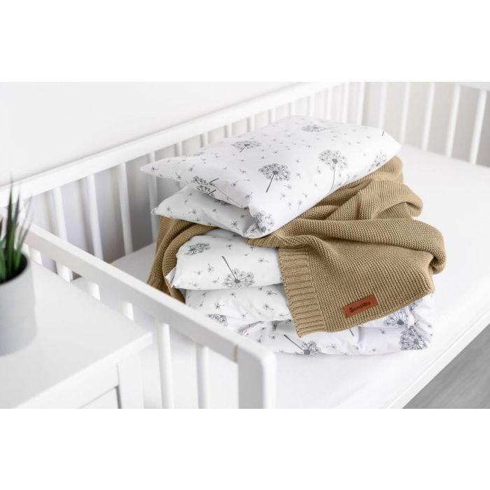 Megztas pledukas kūdikiui "Bamboo" 100x80 rudas