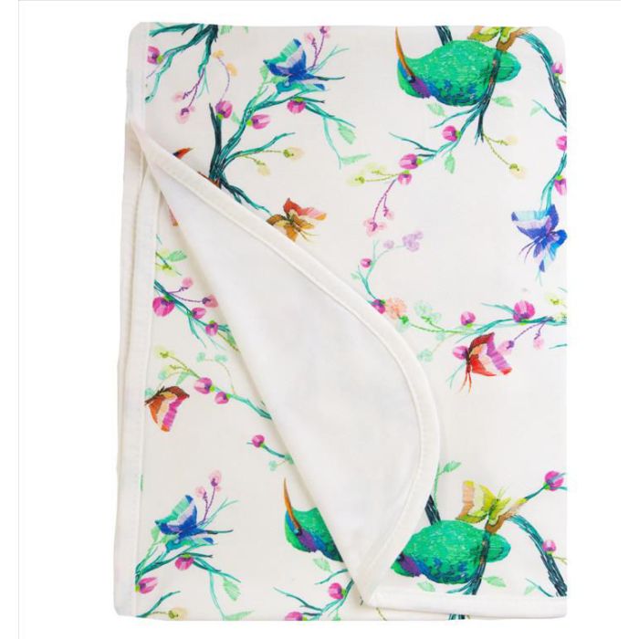 Bambukinis pledukas kūdikiui "Birds" 100x75 