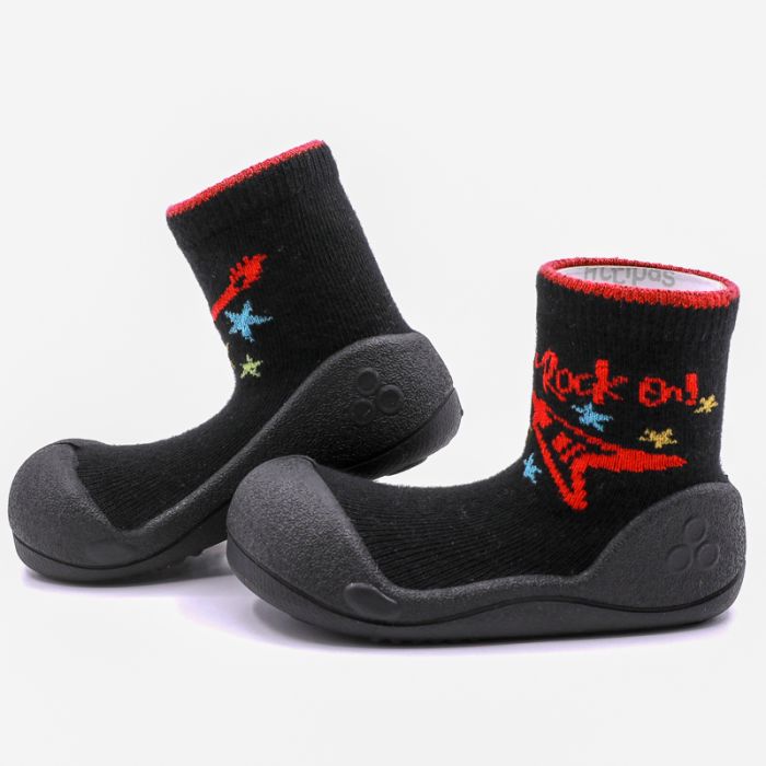 Pirmieji batukai kūdikiams Attipas "Rock black"