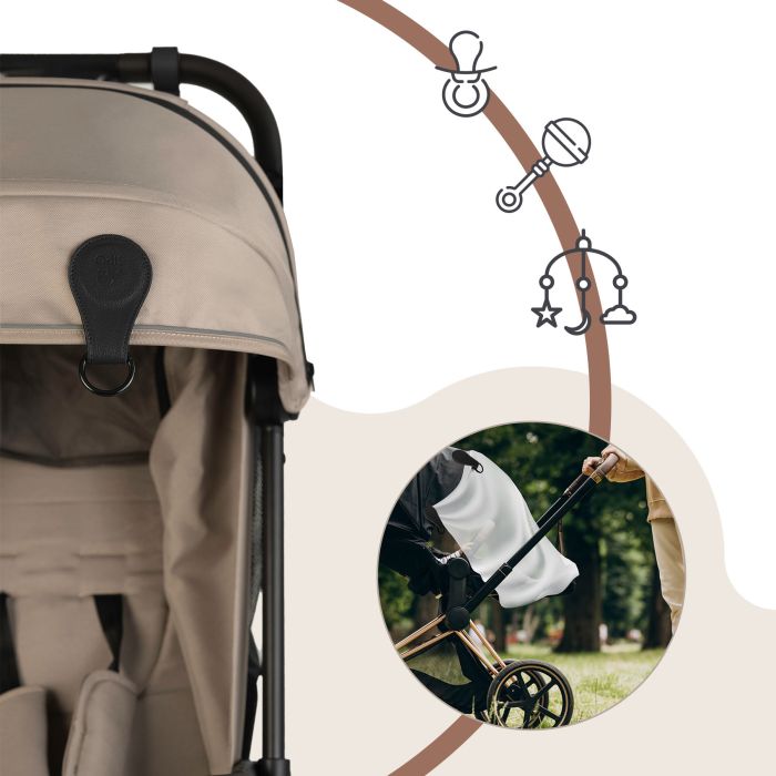 SIPO laikikliai vežimėliui magnetiniai  2vnt juodi SCA-16