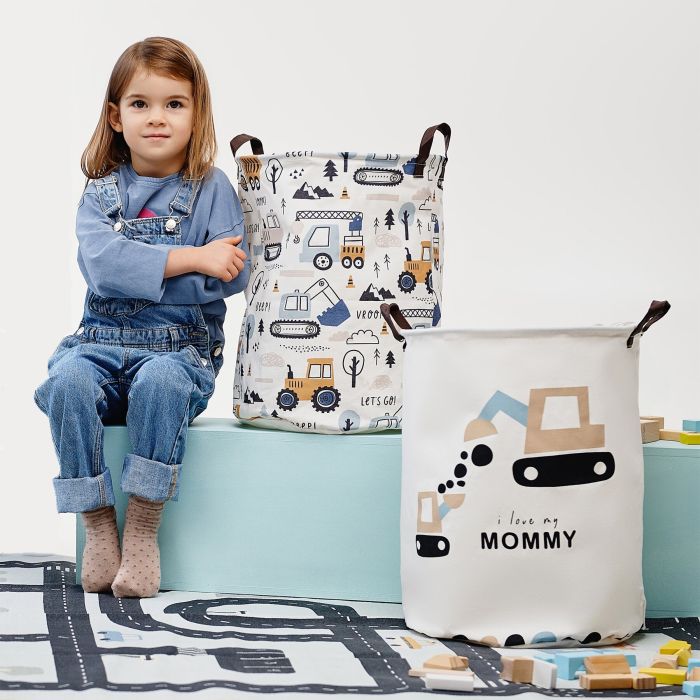 SIPO krepšys žaislams sunkvežimiai 35x35x45cm SBT44