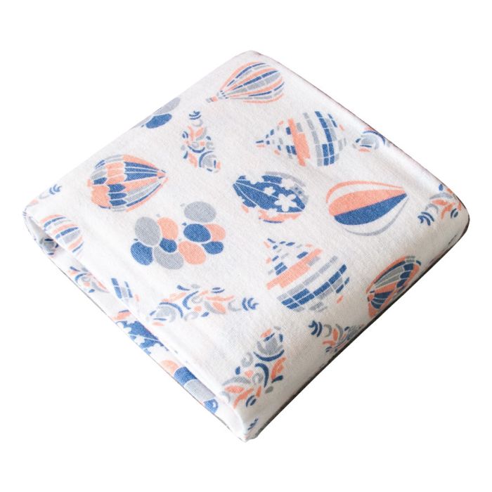 Flanelinis vystyklas kūdikiui "BALLOON" 70x80cm 1vnt.