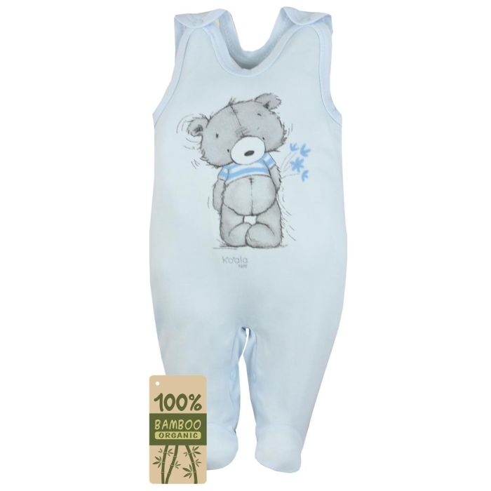 Bambukiniai šliaužtinukai kūdikiui "Tommy" melsvi