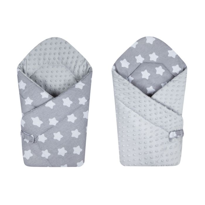 Dvipusis vokelis kūdikiui "Trains" pilkas