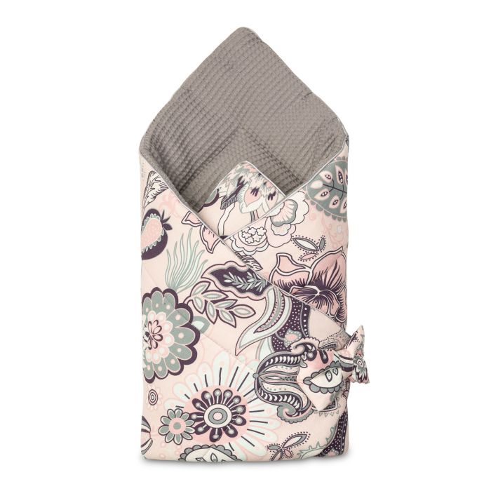 Dvipusis vokelis - pledukas kūdikiui "Pale flowers" 