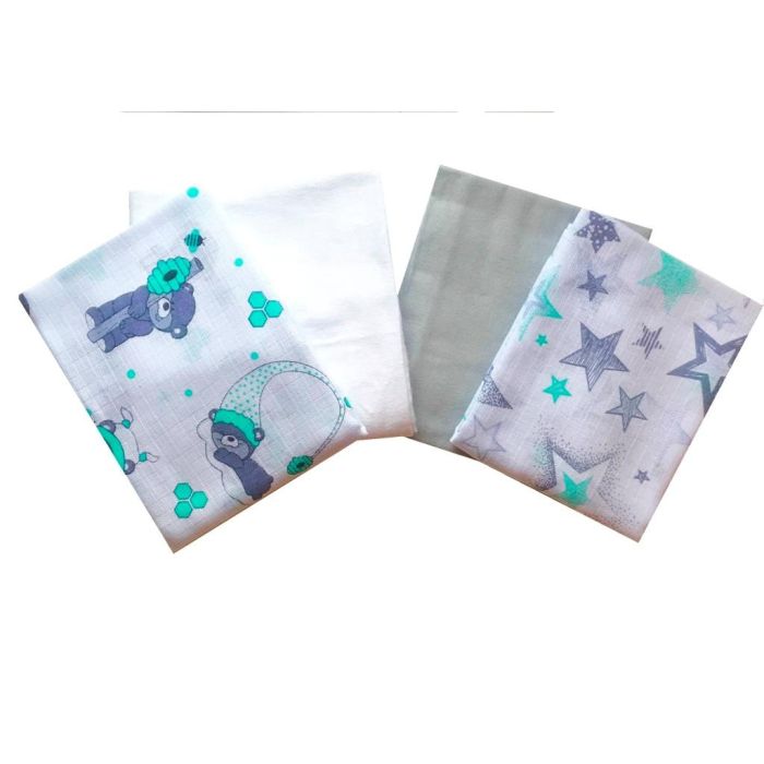 Vystyklai kūdikiui - 4 dalių komplektas "Bears"