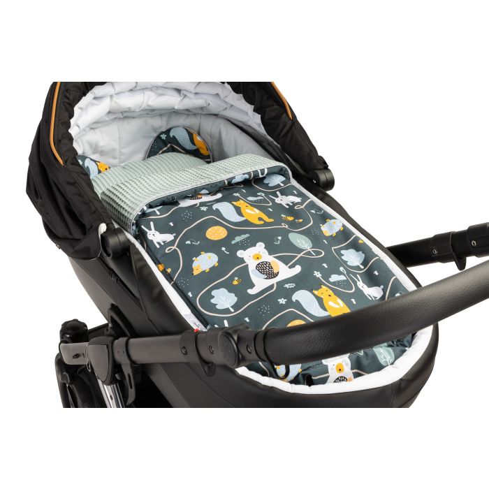 Komplektas kūdikiui "Paths" pledas 56x76 cm ir pagalvė 36x28 cm 