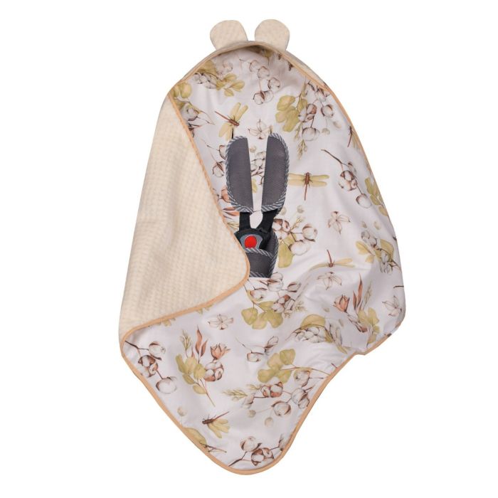 Pledas - vokelis automobilinei kėdutei "Cotton" 80x80 cm smėlio spalvos