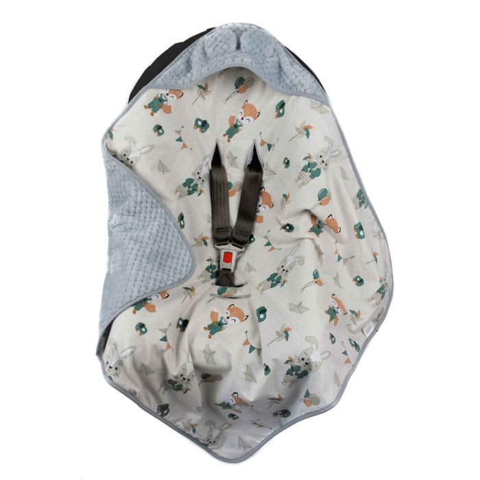 Pledas - vokelis automobilinei kėdutei "Sugarland" 80x80 cm pilkas