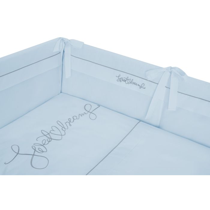 Patalynė kūdikiams su apsaugėlėmis "Sweet dreams" melsva