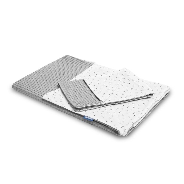 Patalynė kūdikiams 135x100 "Waffle in grey" 