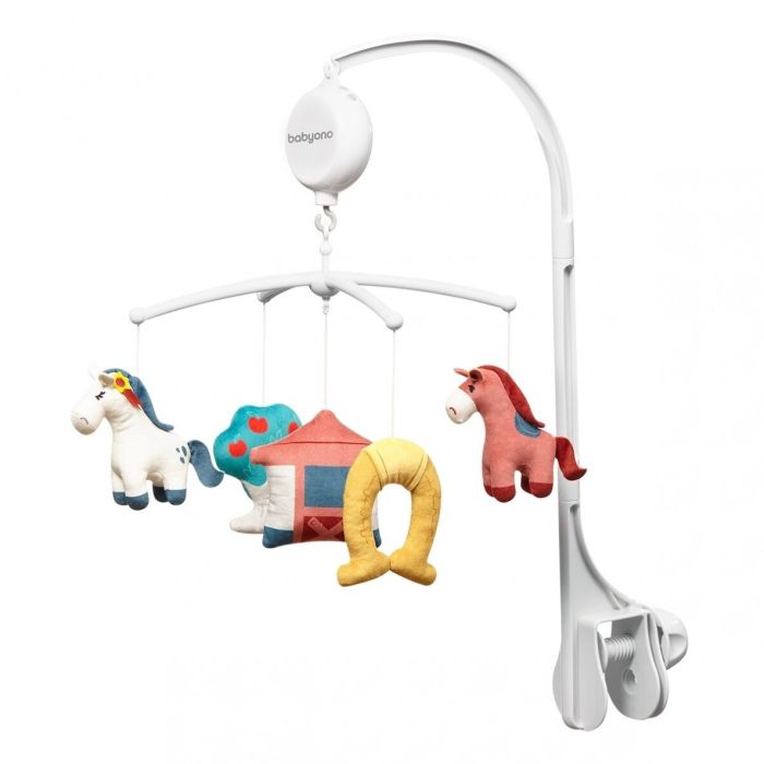 Muzikinė karuselė kūdikiui "MY PONY" su minkštais žaislais