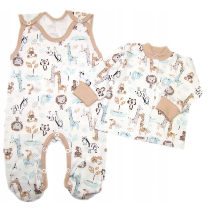 Drabužėliai kūdikiui "Jungle beige" 2 dalių 