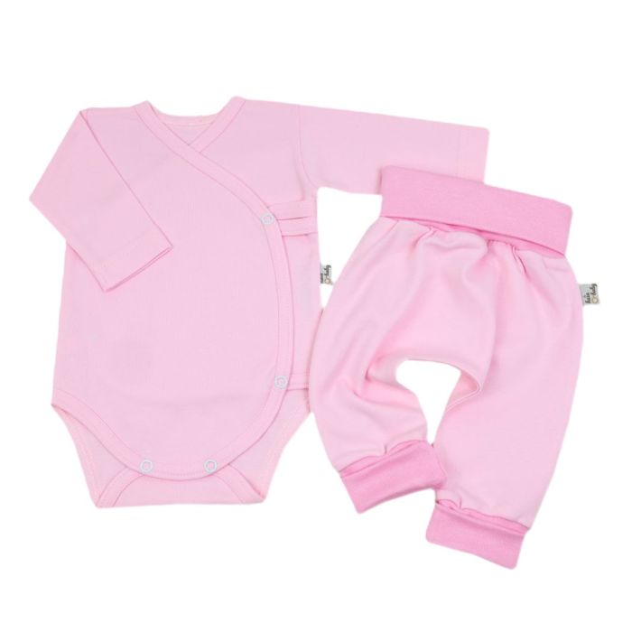 Drabužėliai kūdikiui "Blank baggi baby pink" 2 dalių