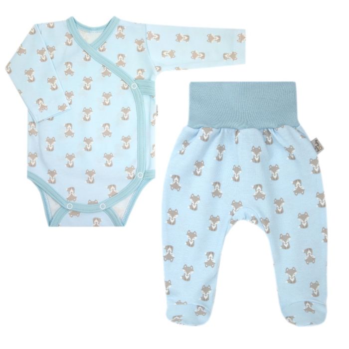 Drabužėliai kūdikiui "Fox blue" 2 dalių 