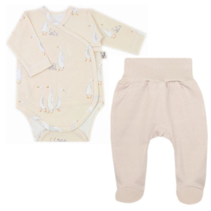 Drabužėliai kūdikiui "Goose beige" 2 dalių
