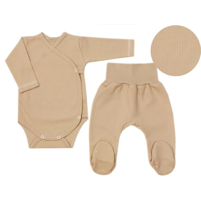 Drabužėliai kūdikiui "Natural beige" 2 dalių 