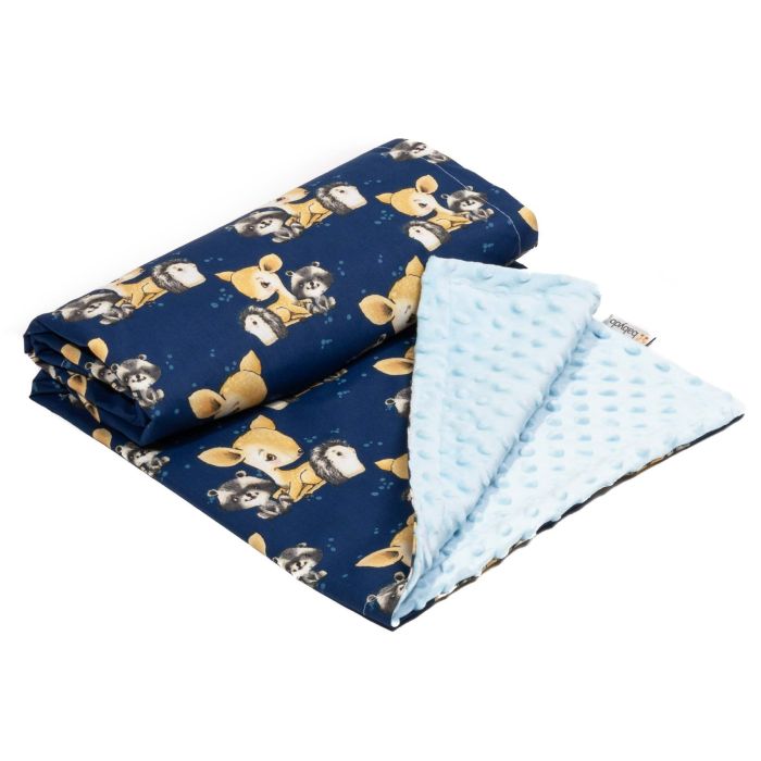 Pledas kūdikiui "Trio" 100x75cm  melsvas