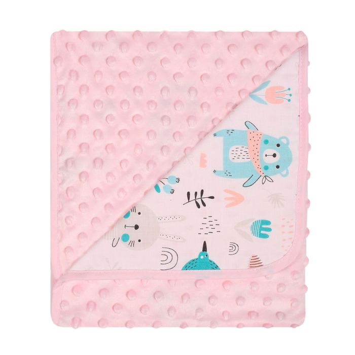 Pledas kūdikiui "Forest" 80x90 cm rožinis