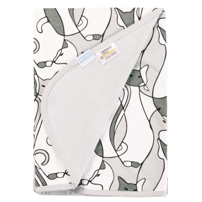 Medvilninis pledas kūdikiui "Big cats" 100x75cm 