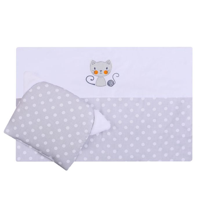 Pledukas kūdikiui "Kitty" su pagalve, pilkas 