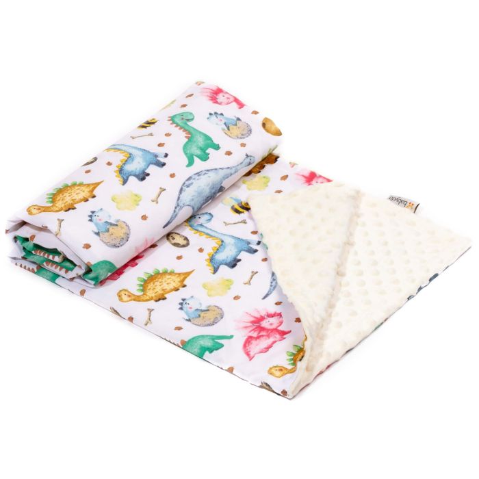 Pledas kūdikiui "Dino" 100x75cm  smėlio spalvos