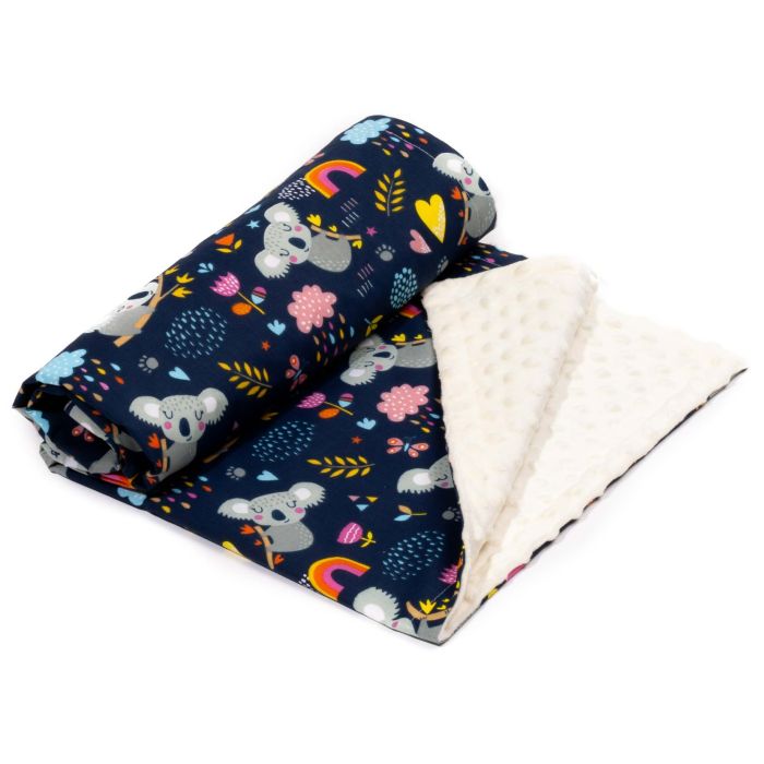 Pledas kūdikiui "Koala in love" 100x75cm  smėlio spalvos