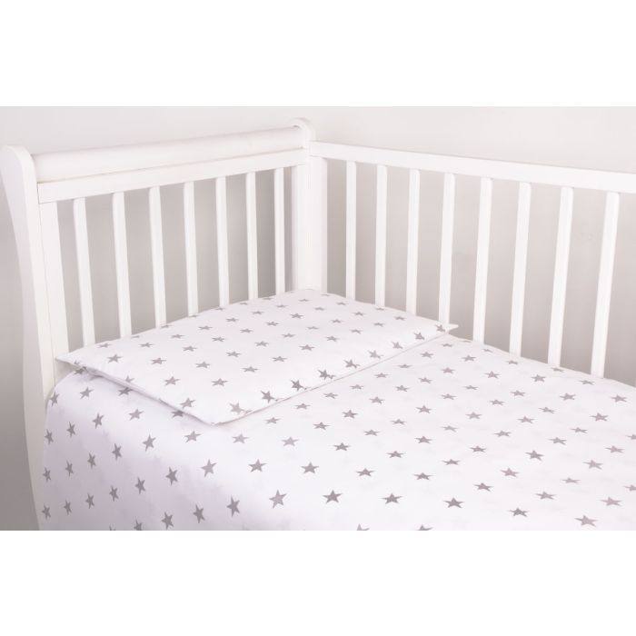 Patalynė kūdikiams 135x100 "Žvaigždutės" pilka