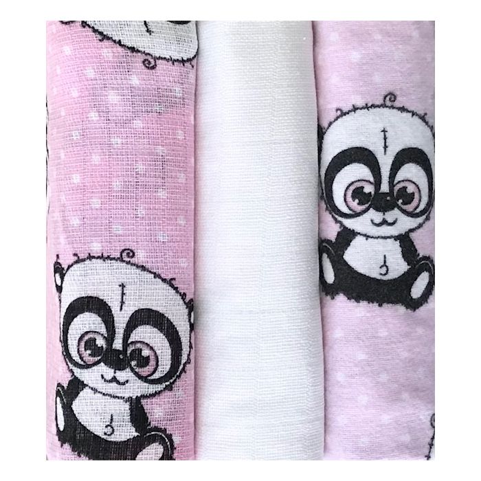 Vystyklai kūdikiui - 3 dalių komplektas "Panda girl" 