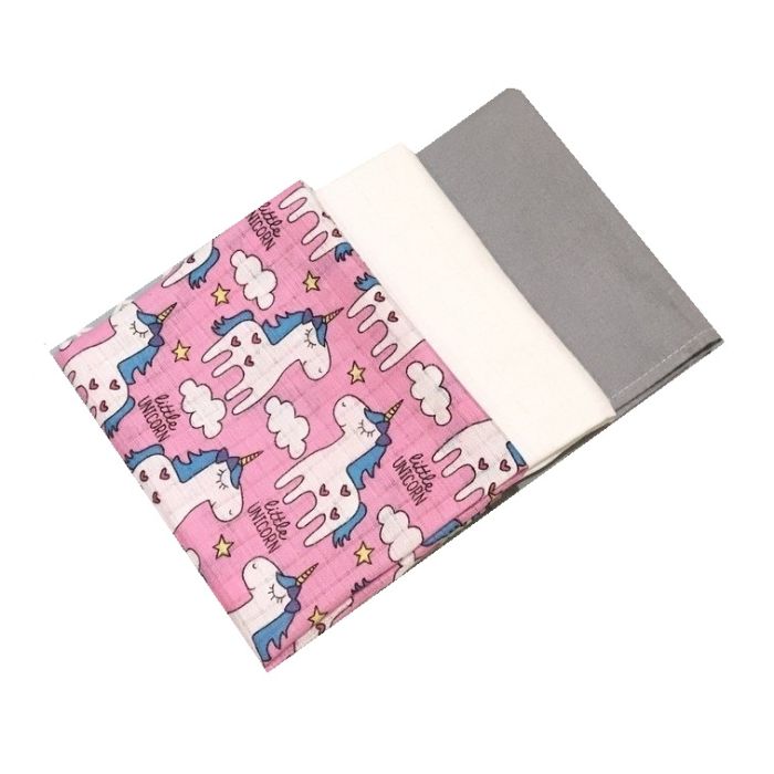 Vystyklai kūdikiui - 3 dalių komplektas "Unicorn"