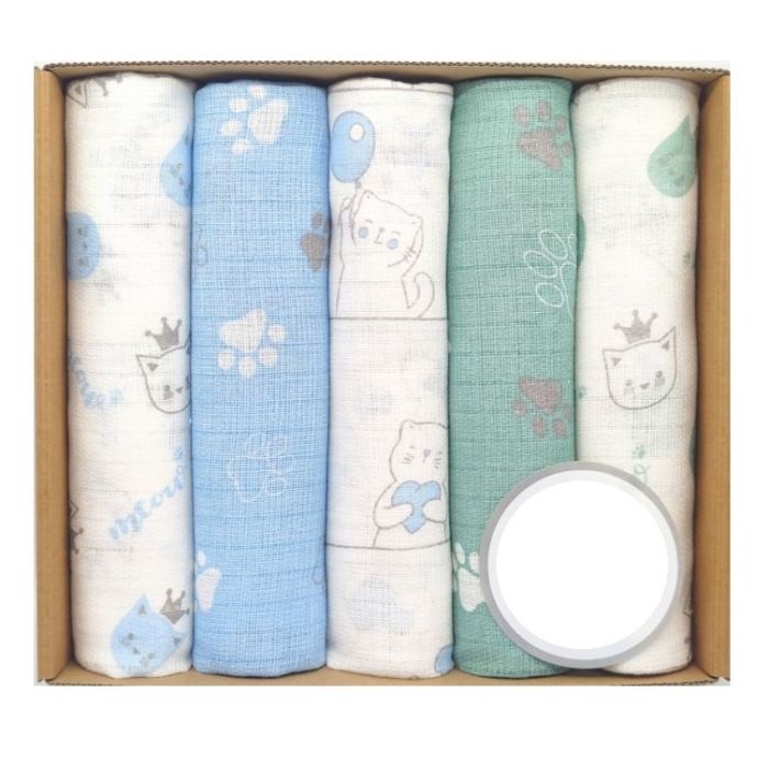 Vystyklai kūdikiui - 5 dalių komplektas "KITTENS"