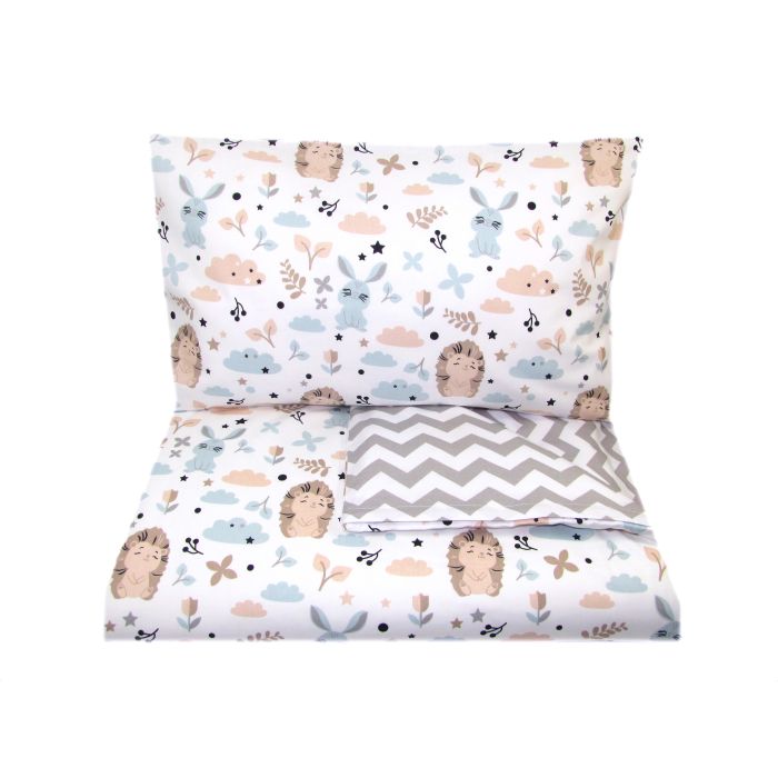 Patalynė kūdikio lopšiukui 80x70cm "Bunny & Hedgehog" 