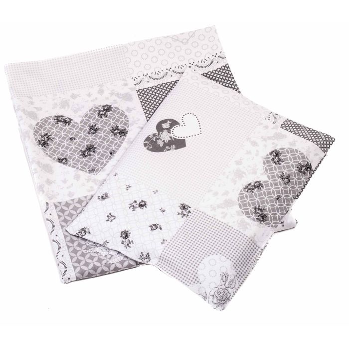 Patalynė kūdikio lopšiukui 80x70cm "Balta širdelė"  