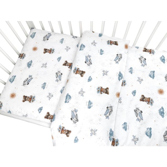 Patalynė kūdikiams 135x100 "Aviator teddy blue" 