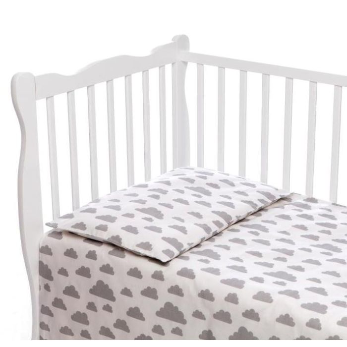 Patalynė kūdikiams 135x100 "Clouds" balta