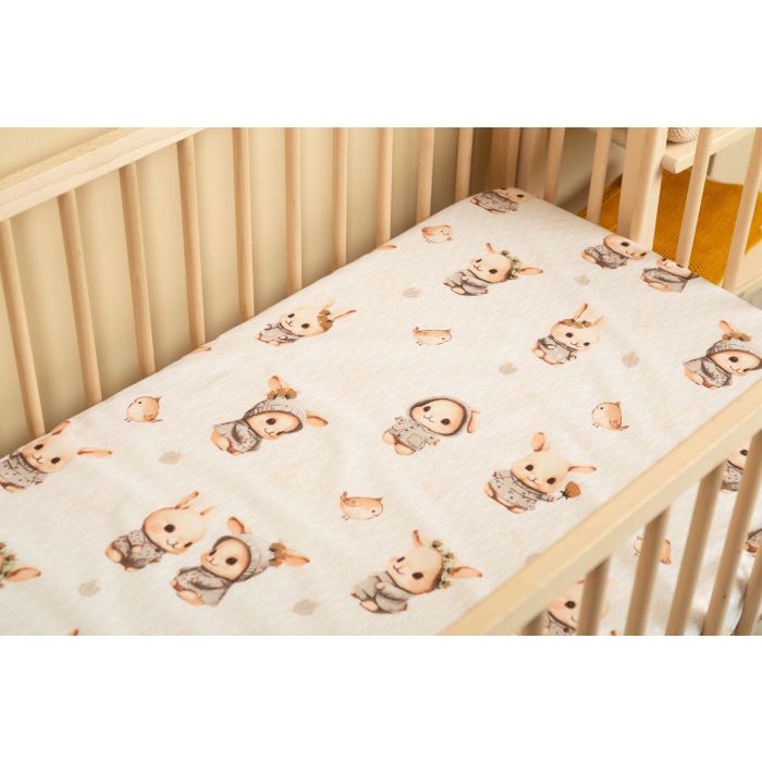 Paklode kūdikiui su guma 60x120 "LISSIE"- medvilninė