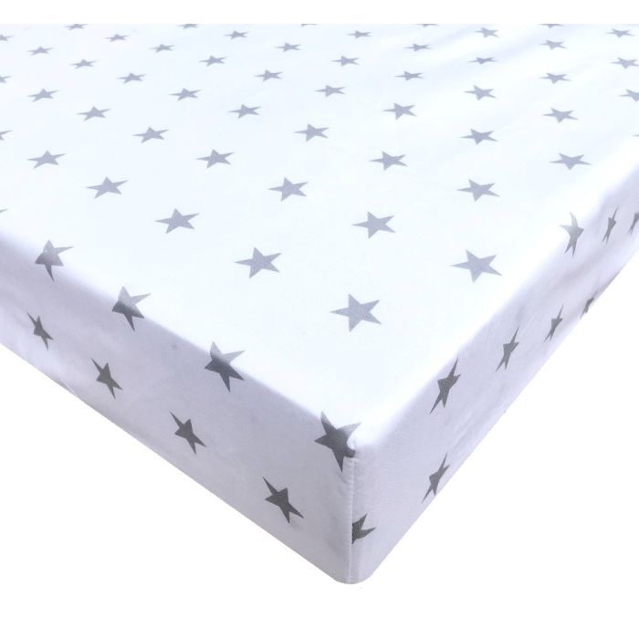 Paklodė su guma 120x60 "Žvaigždutės" - medvilninė 