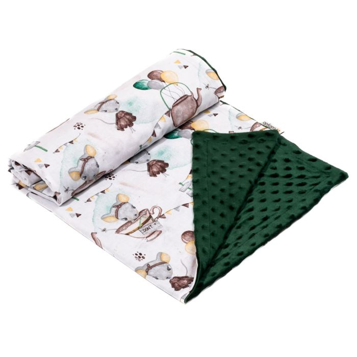 Pledas kūdikiui "Baby mouse" 100x75cm  žalias