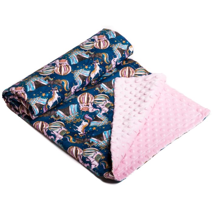 Pledas kūdikiui "Circus" 100x75cm rožinės spalvos