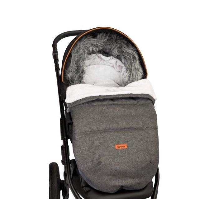 Šiltas miegmaišis - vokelis vežimėliui  "Indiana graphite" 