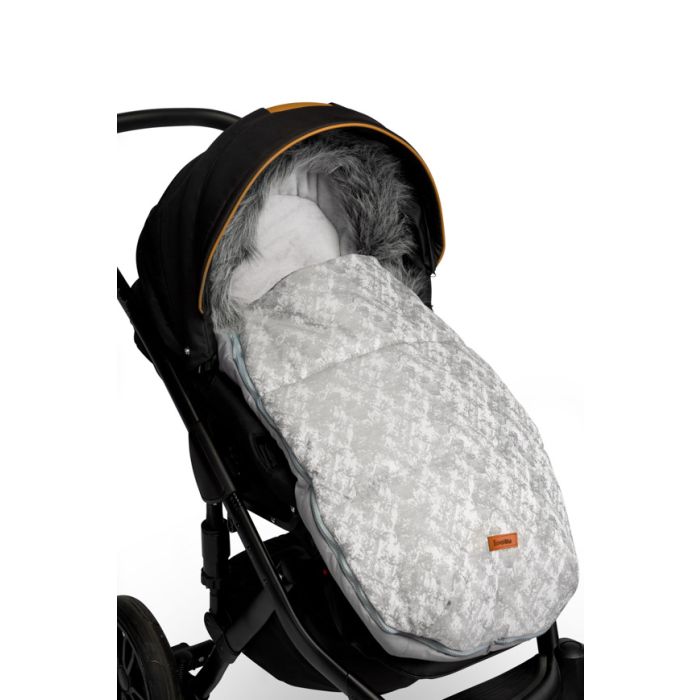 Šiltas miegmaišis - vokelis vežimėliui  "Electra" pilkas