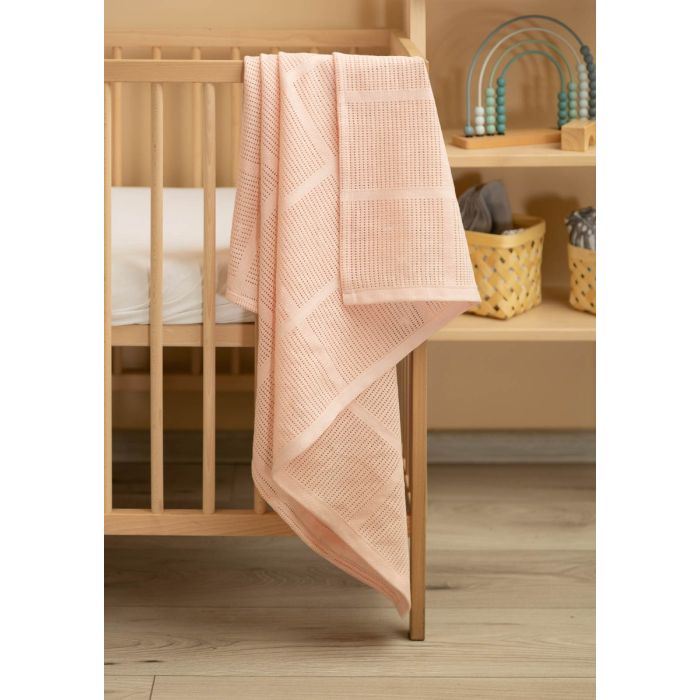 Kūdikio pledukas "Lulu light pink" 95x95 cm 