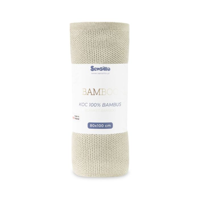 Megztas pledas kūdikiui "Bamboo" 100x80 beige