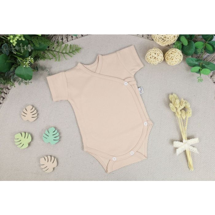 Smėlinukas kūdikiui su trumpomis rankovėmis "ONE" beige