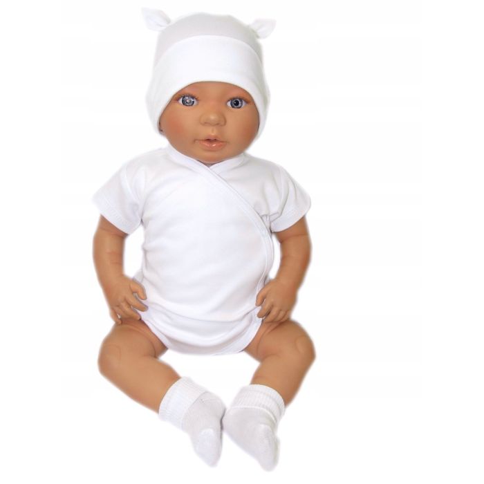 Smėlinukas kūdikiui su trumpomis rankovėmis "ONE" baltas