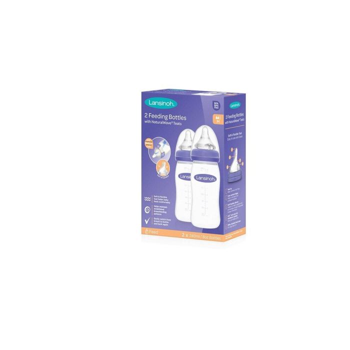 Kūdikio buteliukas "Lansinoh" su žinduku Anti-Colic 240 ml 2 vnt