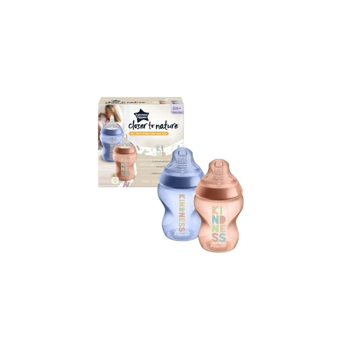 Buteliukas kūdikiui "Tommee Tippee" su žinduku Anti-Colic 3m+ 340ml 2 vnt