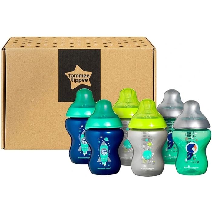 Tommee Tippee buteliukų rinkinys su žinduku 0m+ spalvoti 260ml 6vnt